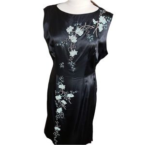 VINTAGE Satin Beaded Dress